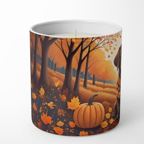 Caroline's Treasures DAC1055CDL Chocolate Labrador Retriever Fall Decorative Soy Candle Nature Soy Wax Essential Oil Home Decor Ideal for Bedroom Kitchen Bath Office Gift, 10 oz - Image 3