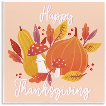 Thanksgiving Autumnal, 12 x 12 Inch Mounted Print on Wall Plaque by StupellIndustries