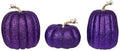 Vickerman 8" Purple Pumpkins Assorted Set of 3. Three Pieces Assorted, Sizes: 9"(W) x 8"(H),7.5"(W) x 8"(H), 6.25"(W) x 8"(H). Fabric Pumpkin with styrofoam Inner. by Unknown
