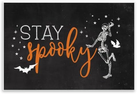 Stay Spooky Skeleton, 13 x 19 Inch Mounted Print on Wall Plaque