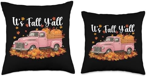 It's Fall Y'all - Thanksgiving Day Fall Holiday Turkey Day Throw Pillow - Image 3