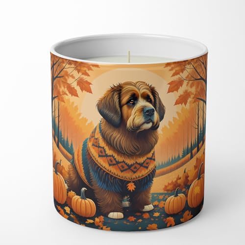 Caroline's Treasures DAC1028CDL Briard Fall Decorative Soy Candle Nature Soy Wax Essential Oil Home Decor Ideal for Bedroom Kitchen Bath Office Gift, 10 oz by CarolinesTreasures