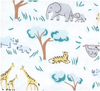 Hudson Baby Unisex Baby Cotton Poly Flannel Receiving Blankets, Safari Friends, One Size - Image 3