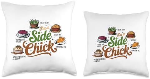 I'm A Side Chick, Grateful Thankful Blessed, Thanksgiving Throw Pillow - Image 3