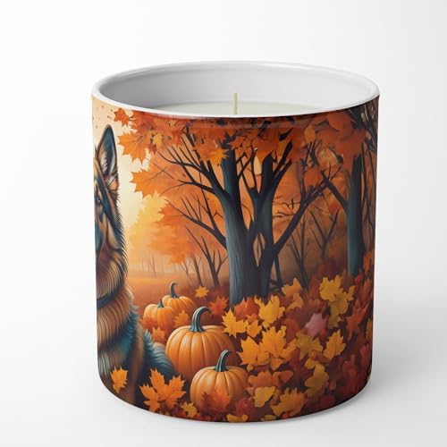 Caroline's Treasures DAC1018CDL Belgian Tervuren Fall Decorative Soy Candle Nature Soy Wax Essential Oil Home Decor Ideal for Bedroom Kitchen Bath Office Gift, 10 oz - Image 5