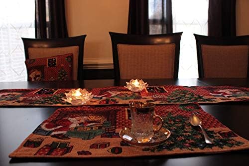 Tache Home Fashion Last Minute Preparations Christmas Festive Holiday Decorative Tapestry Table Runners, 13x72 - Image 4
