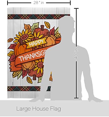 Breeze Decor Fall Tapestry Wood Dowel Set Rod Home Banner Textile Poster Flag Stand Pole Room Wall Scroll Hanging Pumpkins Grateful Thanksgiving Indoor Decor, Autumn Gifts Made in USA - Image 2