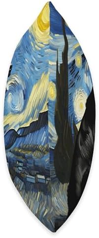 Black German Shepherd Starry Night Van Gogh Thanksgiving Throw Pillow - Image 2