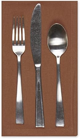 DII Solid Napkin Set Collection, 20x20, Leather Brown, 6 Piece - Image 2