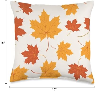 Autumn Orange Leaves Fall Thanksgiving Throw Pillow - Image 4
