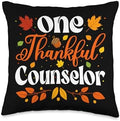 Autumn One Thankful Counselor Thanksgiving Counselor Fall Throw Pillow by Unknown