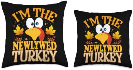 Thanksgiving Turkey I'm The Newlywed Matching Throw Pillow - Image 3