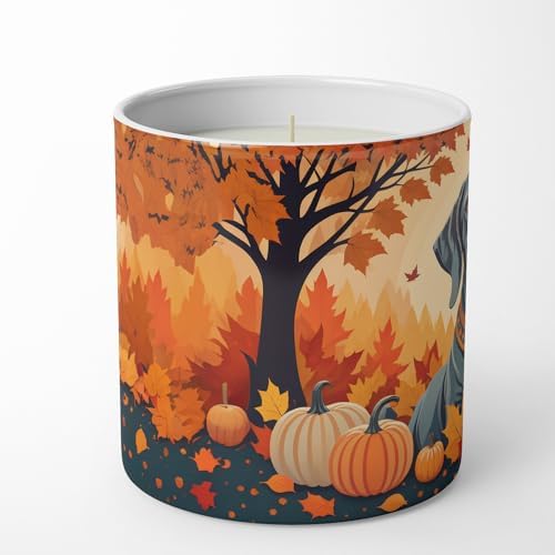 Caroline's Treasures DAC1078CDL Weimaraner Fall Decorative Soy Candle Nature Soy Wax Essential Oil Home Decor Ideal for Bedroom Kitchen Bath Office Gift, 10 oz - Image 3