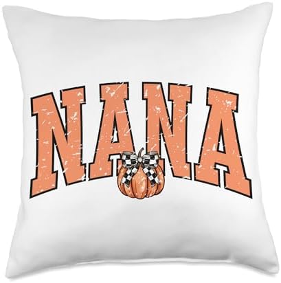 Cute Nana with pumpkin design Fall, Halloween, Thanksgiving Throw Pillow by Unknown