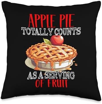CharlIan Minds - Apple Pie Thanksgiving Bakery Lover Pie Thanksgiving Food Apple Day Throw Pillow, 16x16, Multicolor by Unknown