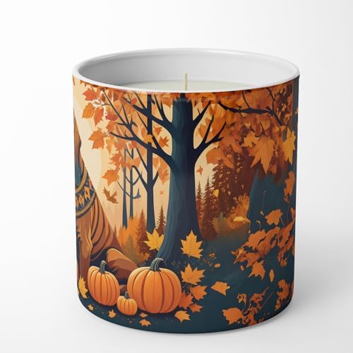 Caroline's Treasures DAC1021CDL Bloodhound Fall Decorative Soy Candle Nature Soy Wax Essential Oil Home Decor Ideal for Bedroom Kitchen Bath Office Gift, 10 oz - Image 5