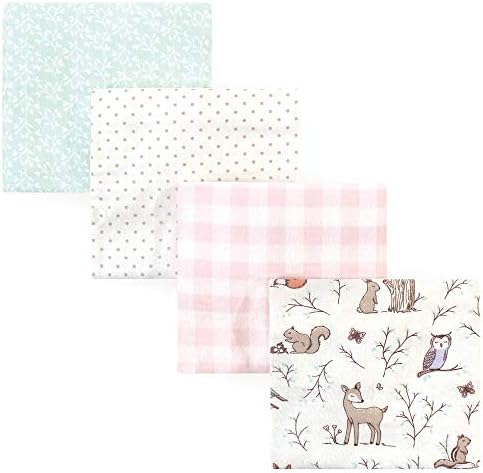 Hudson Baby Unisex Baby Cotton Flannel Receiving Blankets, Enchanted Forest, One Size by HudsonBaby