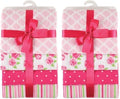 Hudson Baby Unisex Baby Cotton Flannel Receiving Blankets, Pink Rose, One Size (Pack of 2) by HudsonBaby