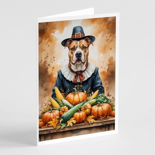 Caroline's Treasures Pit Bull Terrier Dogs Blank 5x7 Note Cards Set of 8 by CarolinesTreasures