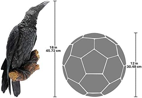 Design Toscano The Raven's Perch Gothic Decor Wall Sculpture, Single