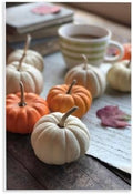 Cozy Pumpkin Coffee Mug Harvest, 13 x 19 Inch Mounted Print on Wall Plaque by StupellIndustries