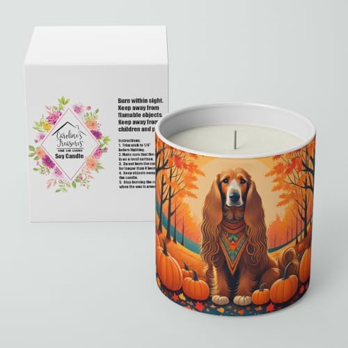 Caroline's Treasures DAC1002CDL Afghan Hound Fall Decorative Soy Candle Nature Soy Wax Essential Oil Home Decor Ideal for Bedroom Kitchen Bath Office Gift, 10 oz - Image 2