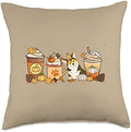Corgi Coffee Pumpkin Spice Dog Lovers Fall Thanksgiving Throw Pillow by Unknown