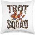 Trot Squad, Friendsgiving Squad Running Thanksgiving Throw Pillow by HadleyDesigns