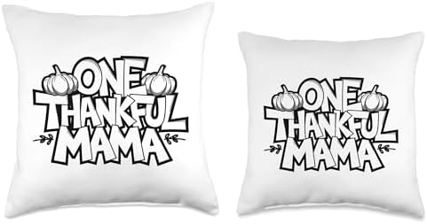 One Thankful Mama, Thankful For You, Happy Thanksgiving Throw Pillow - Image 3