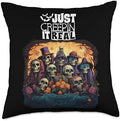 Halloween Creeping it Real Halloween Costume Creeping it Real Funny Skeletons Throw Pillow, 18x18, Multicolor