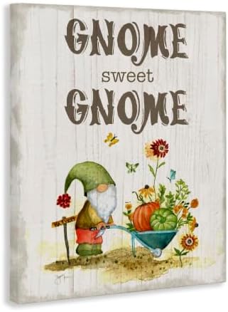 Stupell Industries Sweet Gnome Floral Harvest, 36 x 48 Inch Canvas Wall Art - Image 2