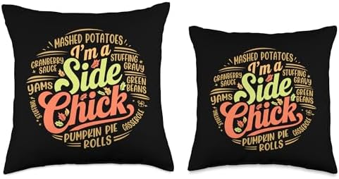 I'm A Side Chick, Grateful Thankful Blessed, Thanksgiving Throw Pillow - Image 3