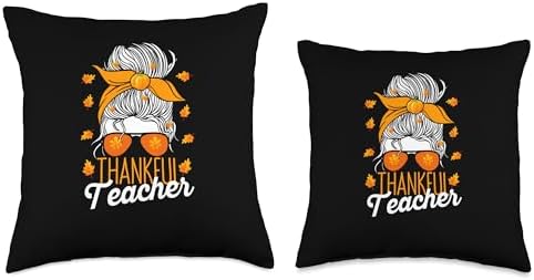 Thanksgiving Shirt Pilgrim Costume Turkey Meat Thankful Teacher Thanksgiving Day Funny Autumn Fall School Throw Pillow, 18x18, Multicolor - Image 3
