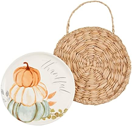 Mud Pie Thanksgiving Trivet, Thankful, plate 8" dia | trivet 9" dia - Image 2