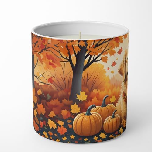 Caroline's Treasures DAC1049CDL Golden Retriever Fall Decorative Soy Candle Nature Soy Wax Essential Oil Home Decor Ideal for Bedroom Kitchen Bath Office Gift, 10 oz - Image 3