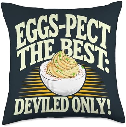 Thanksgiving Dinner Eggs-Pect The Best Deviled Egg Throw Pillow by Unknown
