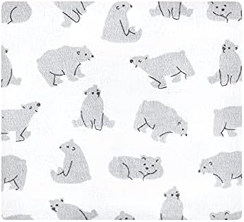 Hudson Baby Unisex Baby Cotton Flannel Receiving Blankets, Bear Poses, One Size - Image 3