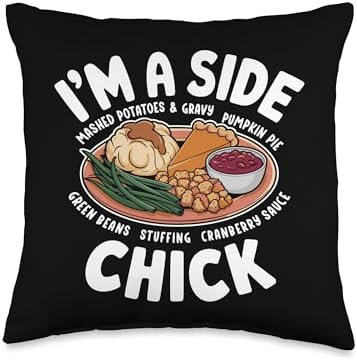 I'm A Side Chick, Grateful Thankful Blessed, Thanksgiving Throw Pillow by HadleyDesigns