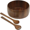 Gibson Home Laurelton 3-Piece Acacia Wood Salad Serving Bowl Set – Large 13-Inch Bowl with 2 Serving Tools by GibsonHomewares