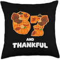 Thanksgiving Six Seven 6 7 Meme Thankful Boys Girl Men Women Throw Pillow by Unknown