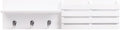 Kiera Grace Sydney Floating Shelf, Modern Wall Mounted Shelf with 3 Metal Hooks and Mail Holder for Home, Office, 24", White, 1Pack