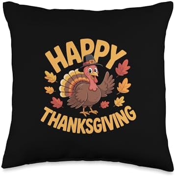 Funny Turkey Thanksgiving Day Throw Pillow by Unknown