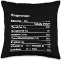 Family Matching Thanksgiving Tee for Family Funny Gingersnaps Thanksgiving Nutritional Fact Throw Pillow, 16x16, Multicolor by Unknown