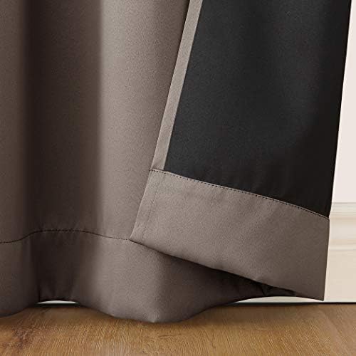 Sun Zero - 52479 Oslo Theater Grade Extreme 100% Blackout Rod Pocket Curtain Panel, 52" x 95", Mushroom, 52479