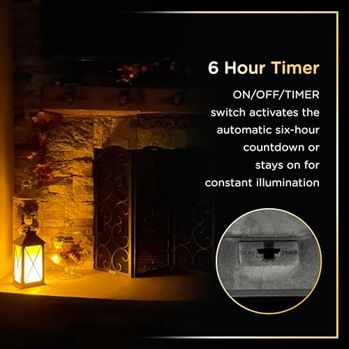 Enbrighten Basics Flameless Candle LED Lantern, Battery Operated