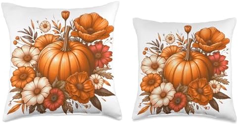 Fall Leave Women Vintage Pumpkin Autumn Graphic Thanksgiving Throw Pillow - Image 3