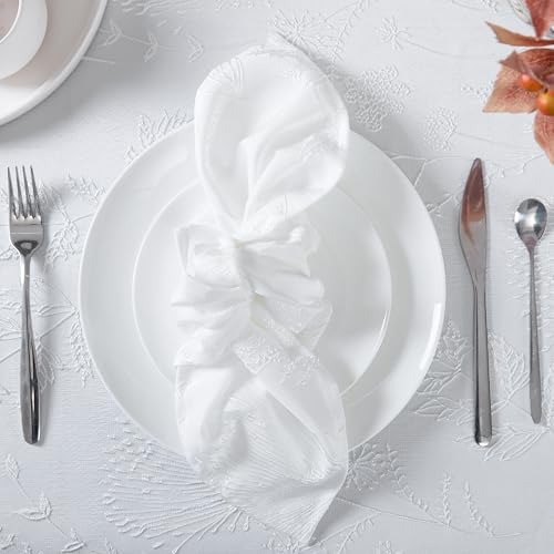 Laura Ashley Set of 6 Raised Embroidered Napkins, Cynthia White - Image 4