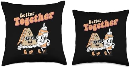 Thanksgiving Pie Whip Cream Better Together Women Kids Men Throw Pillow - Image 3