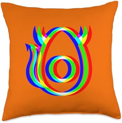 Thanksgiving Deviled Egg EDM Glitch Vaporwave Men Women Throw Pillow by Unknown