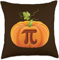 Pumpkin Pi Pie Math Teacher Halloween Costume Thanksgiving Throw Pillow by Unknown